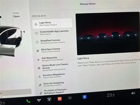 Last updated 03-Dec-2023. . Tesla software update release notes